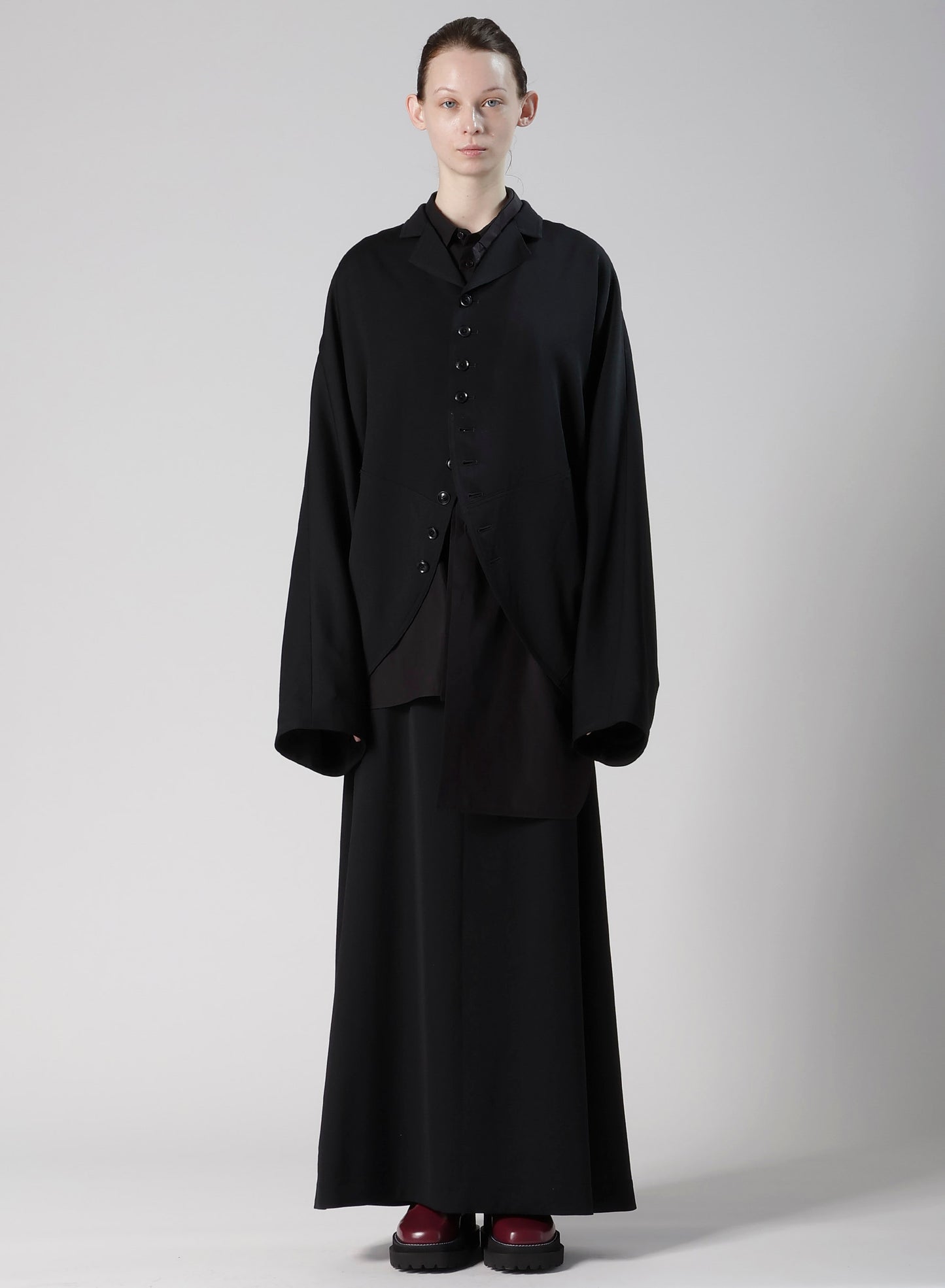 WOOL GABARDINE TAILORED DOLMAN JACKET