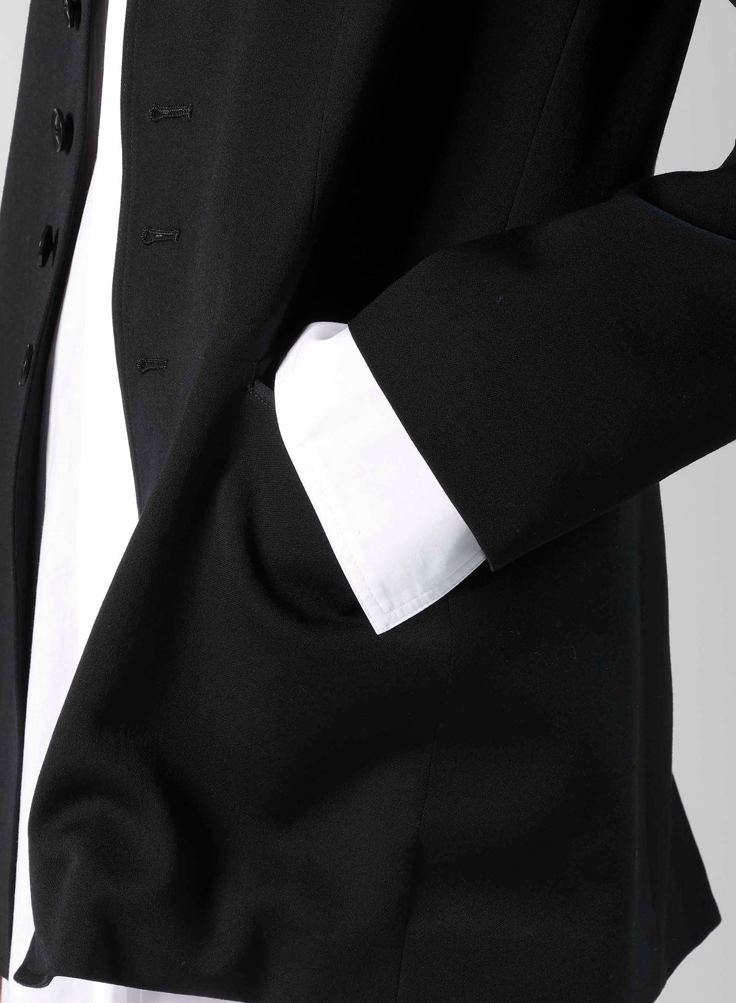WOOL GABARDINE TAILORED JACKET