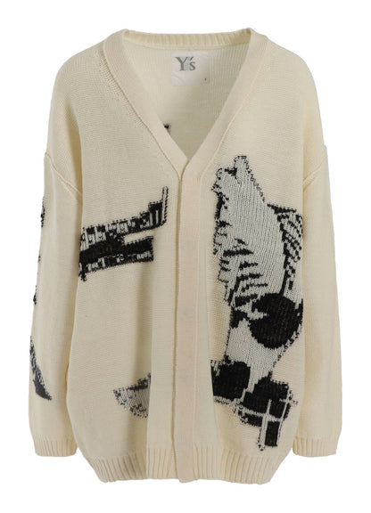 REVERSIBLE INTARSIA W JQ CARDIGAN