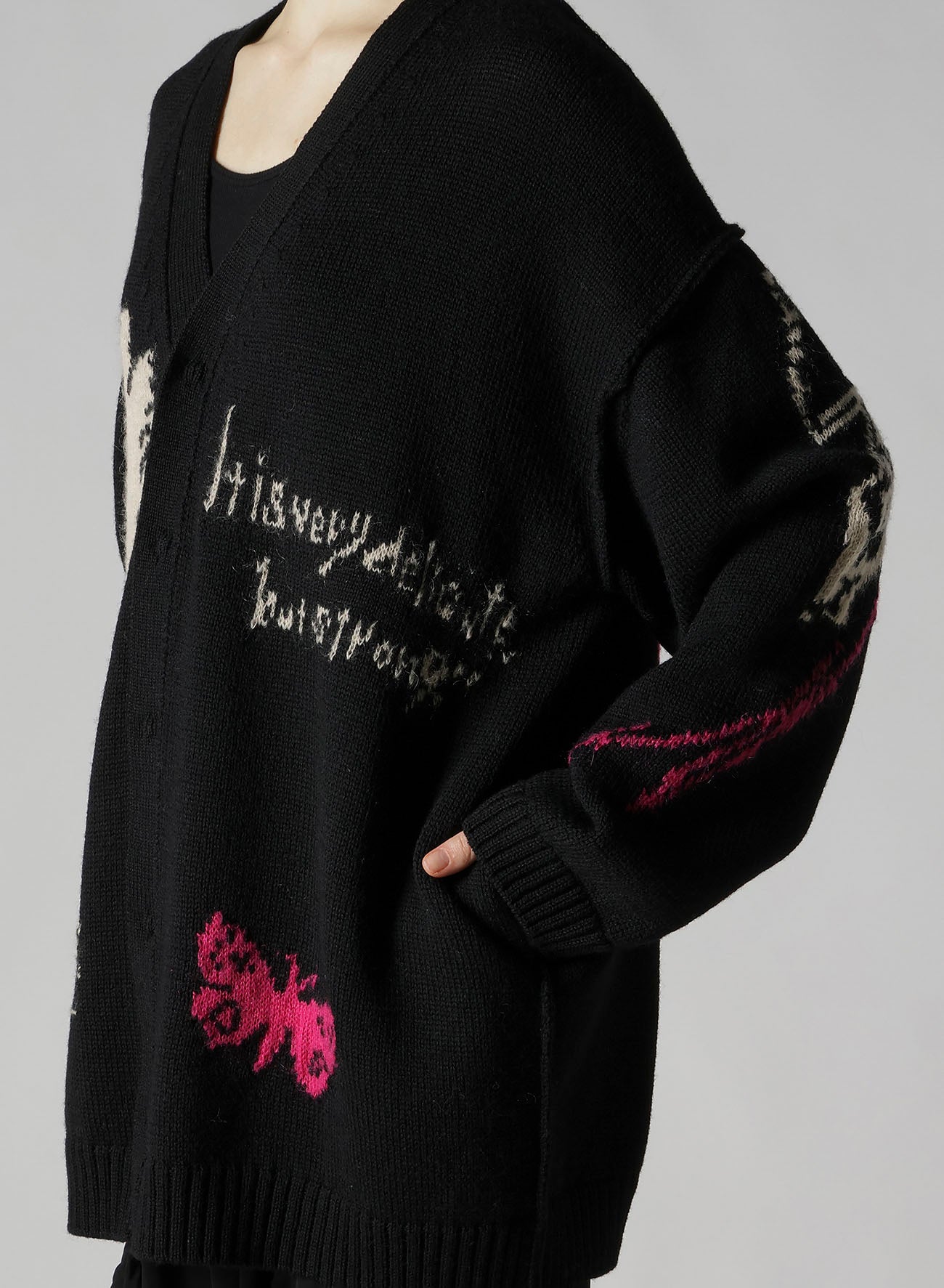 REVERSIBLE INTARSIA W JQ CARDIGAN