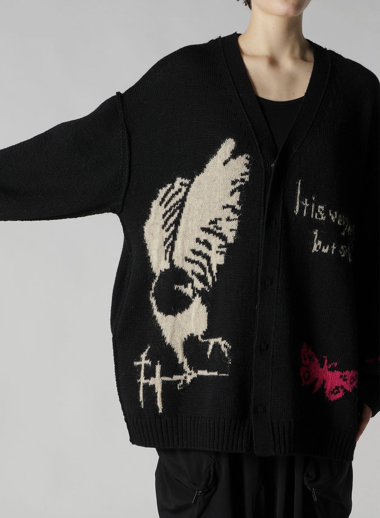 REVERSIBLE INTARSIA W JQ CARDIGAN