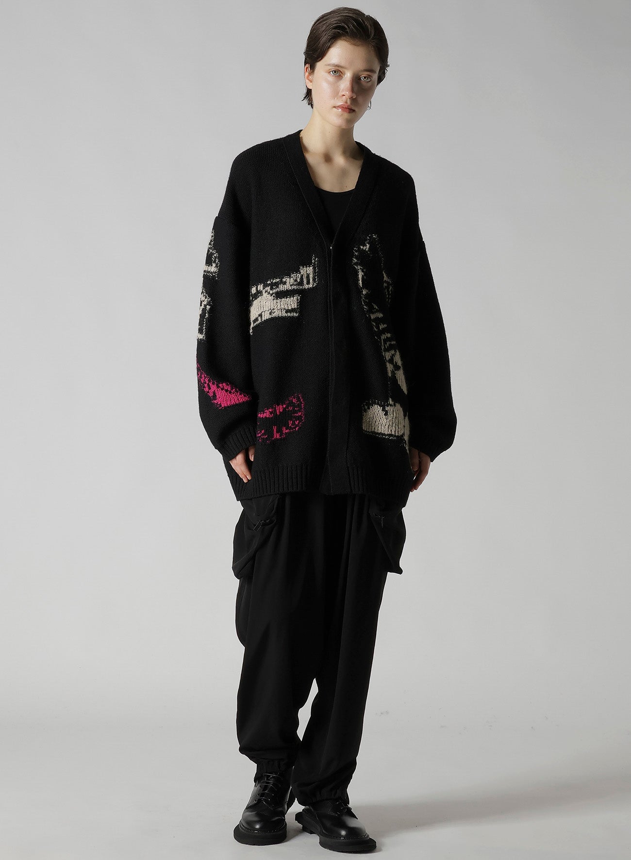 REVERSIBLE INTARSIA W JQ CARDIGAN