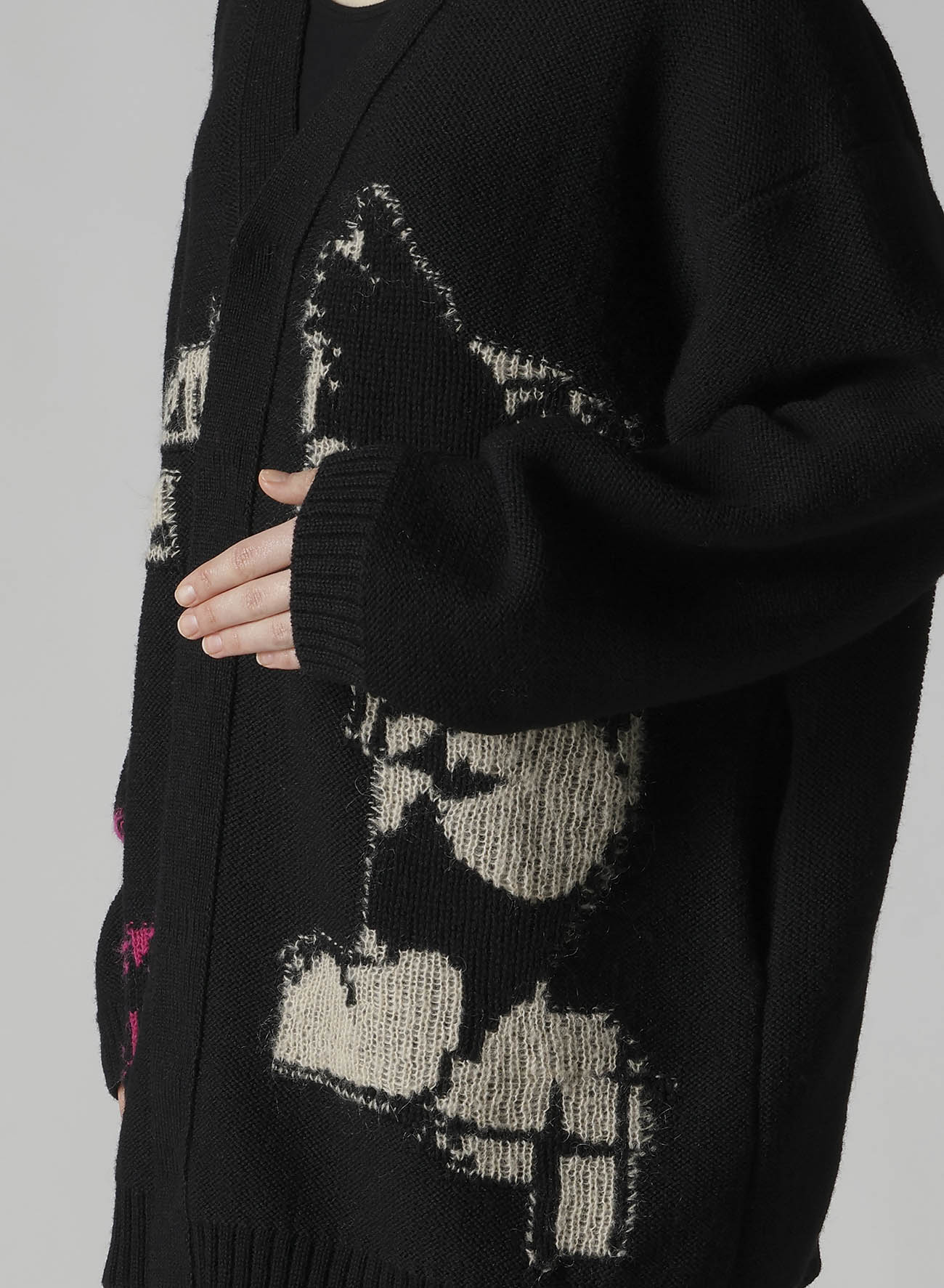 REVERSIBLE INTARSIA W JQ CARDIGAN