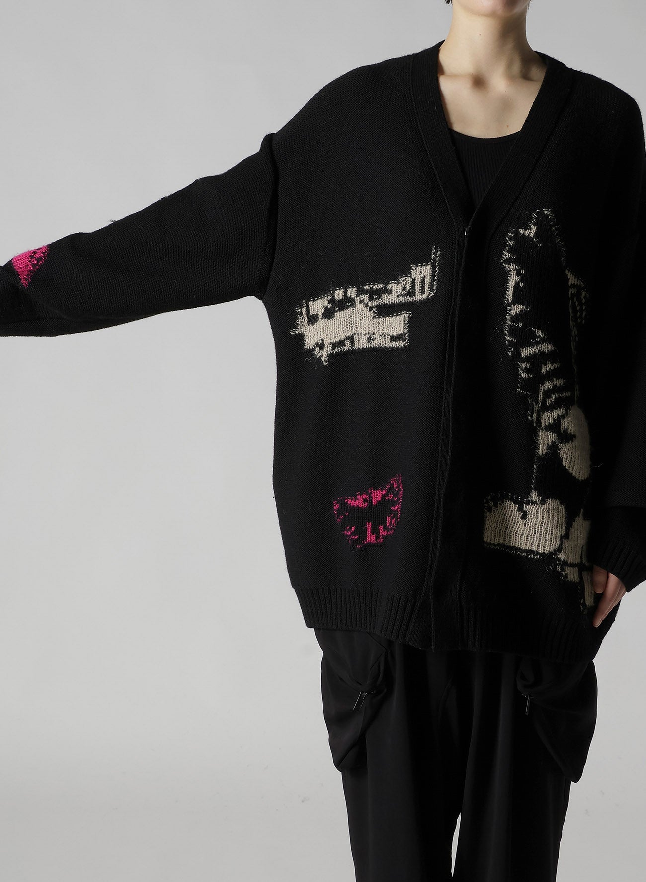 REVERSIBLE INTARSIA W JQ CARDIGAN
