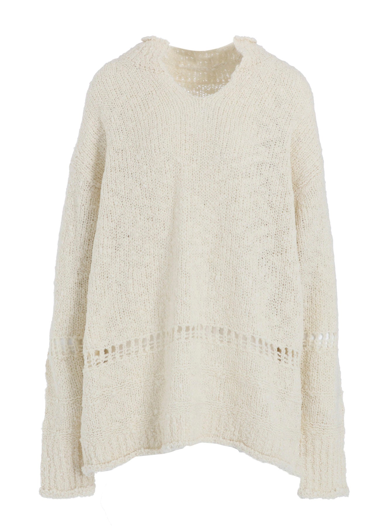 THICK SLUB JERSEY CURLED COLLAR PULLOVER