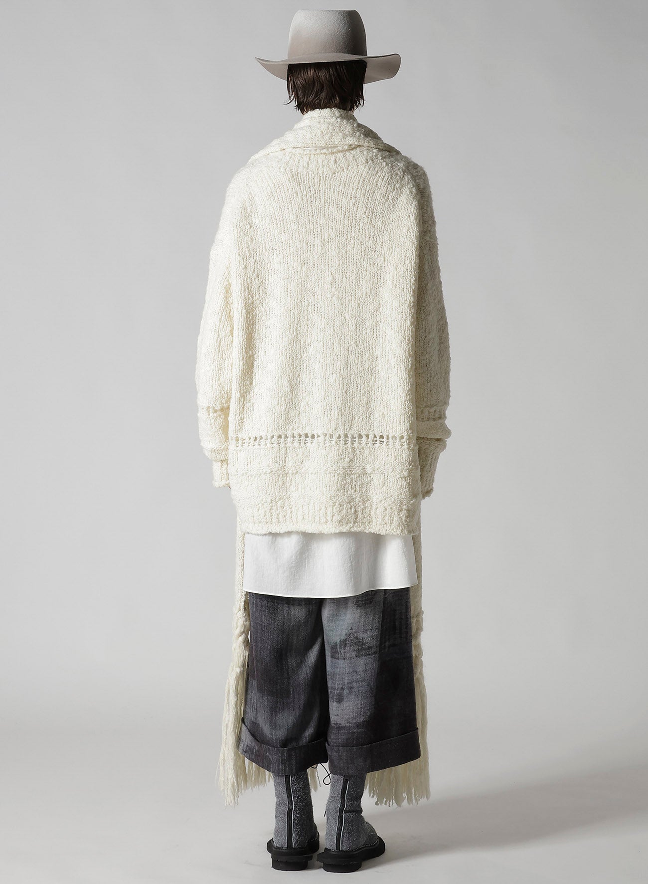 THICK SLUB JERSEY CURLED COLLAR PULLOVER