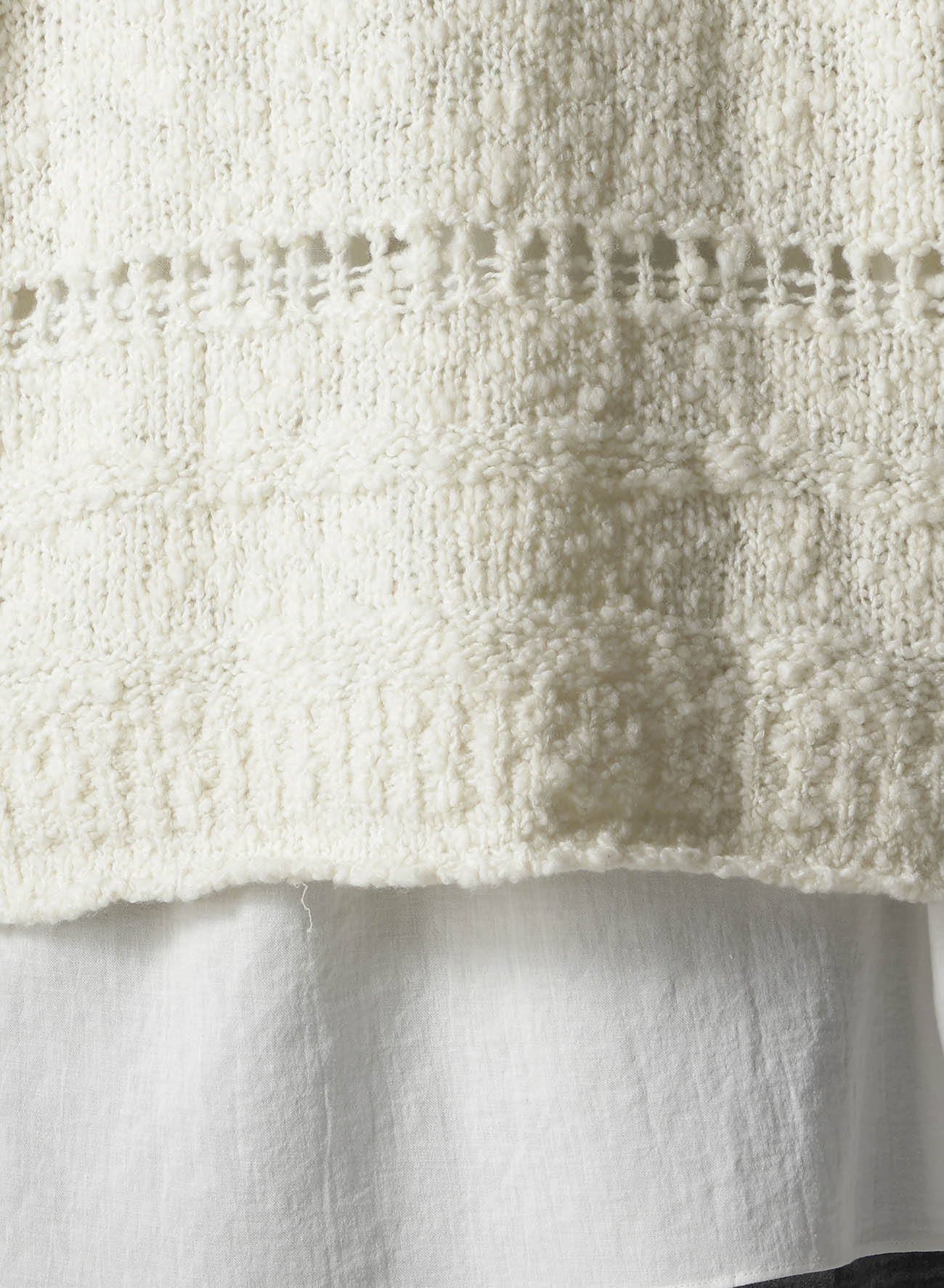 THICK SLUB JERSEY CURLED COLLAR PULLOVER