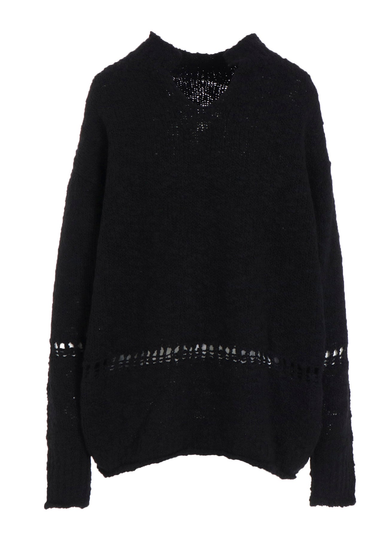 THICK SLUB JERSEY CURLED COLLAR PULLOVER