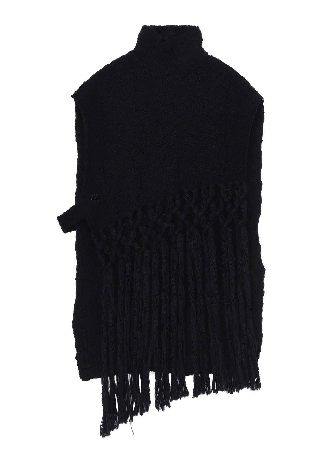 THICK SLUB JERSEY FRINGE VEST