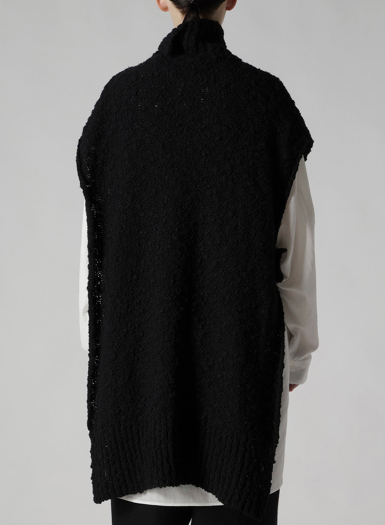 THICK SLUB JERSEY FRINGE VEST