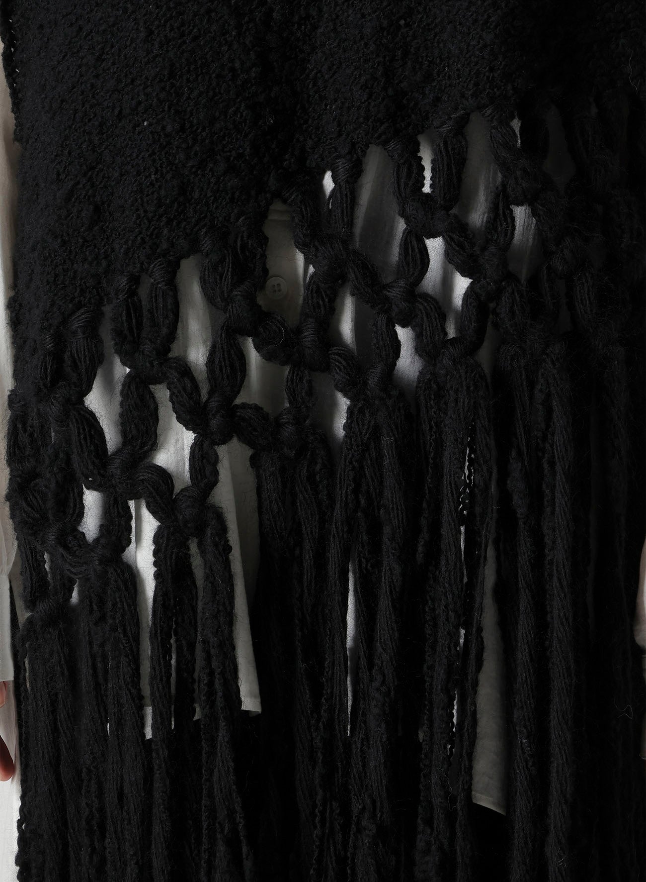 THICK SLUB JERSEY FRINGE VEST