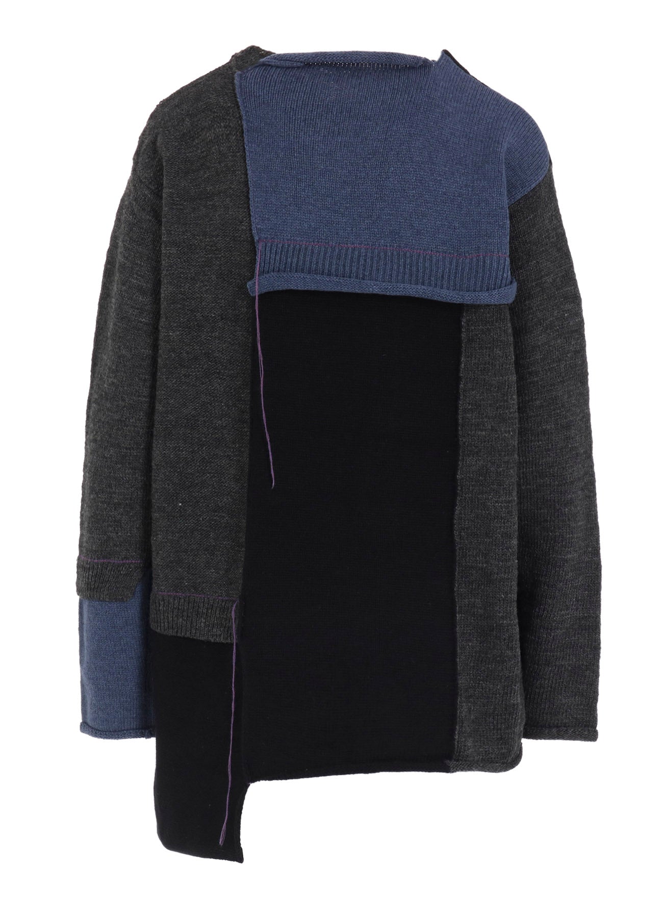PATCHWORK CREW NECK PULLOVER
