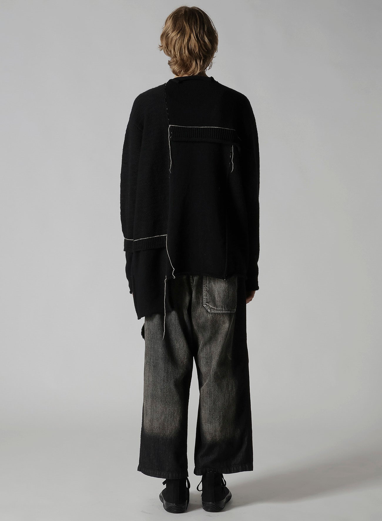 PATCHWORK CREW NECK PULLOVER