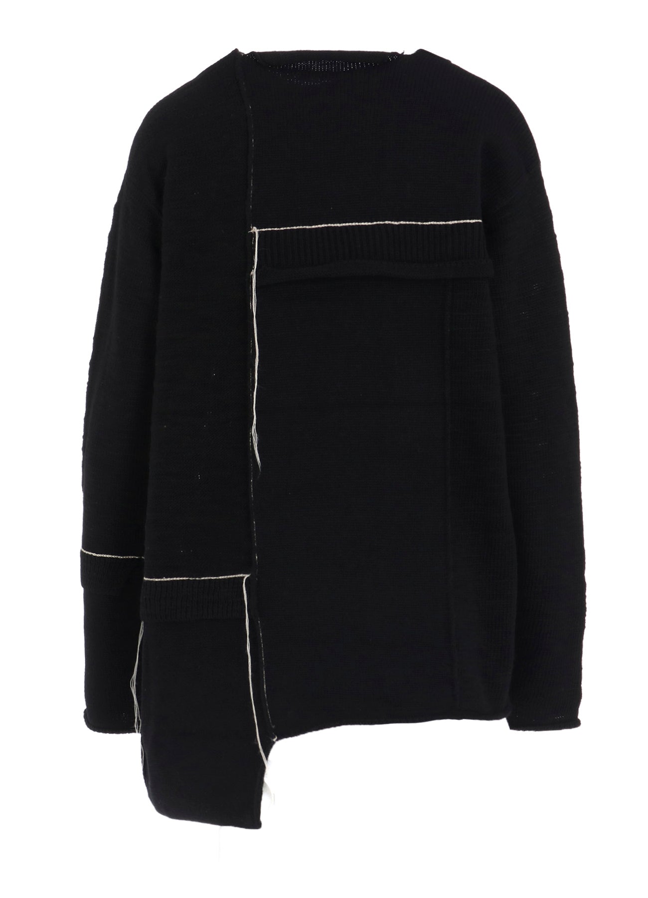 PATCHWORK CREW NECK PULLOVER