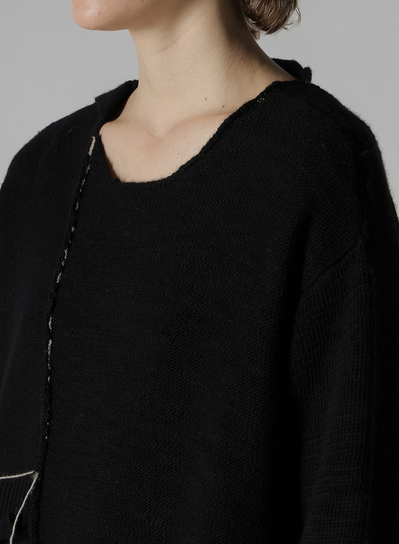 PATCHWORK CREW NECK PULLOVER