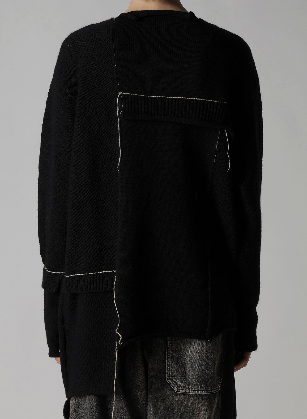 PATCHWORK CREW NECK PULLOVER