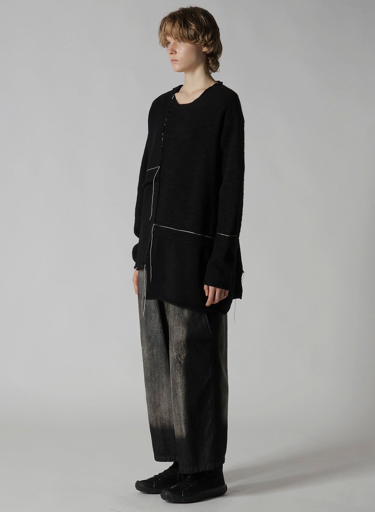 PATCHWORK CREW NECK PULLOVER