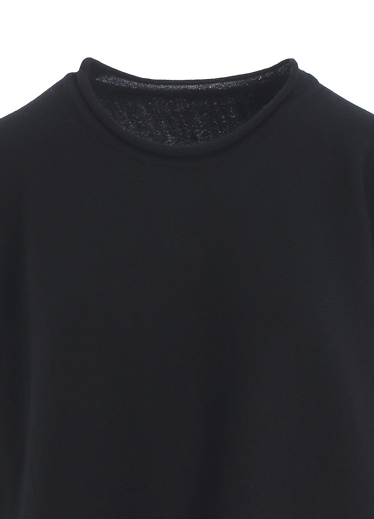 WOOL ASYMMETRIC CREW NECK PULLOVER