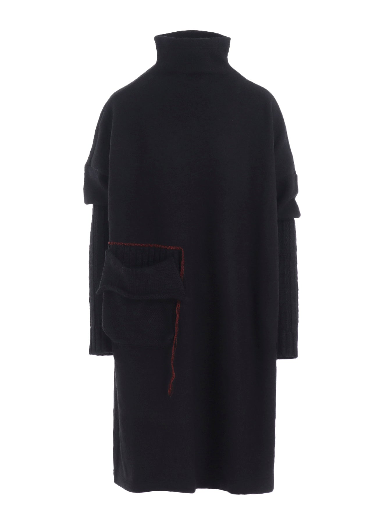KNIT CONBINATION HIGH NECK DRESS