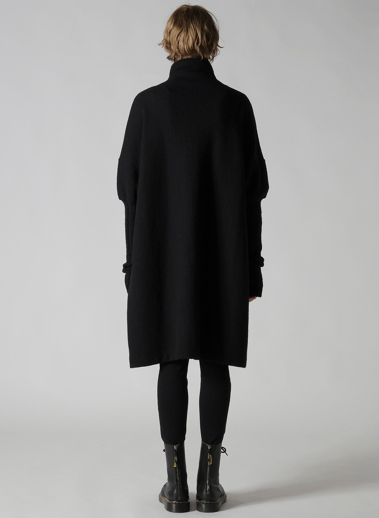 KNIT CONBINATION HIGH NECK DRESS