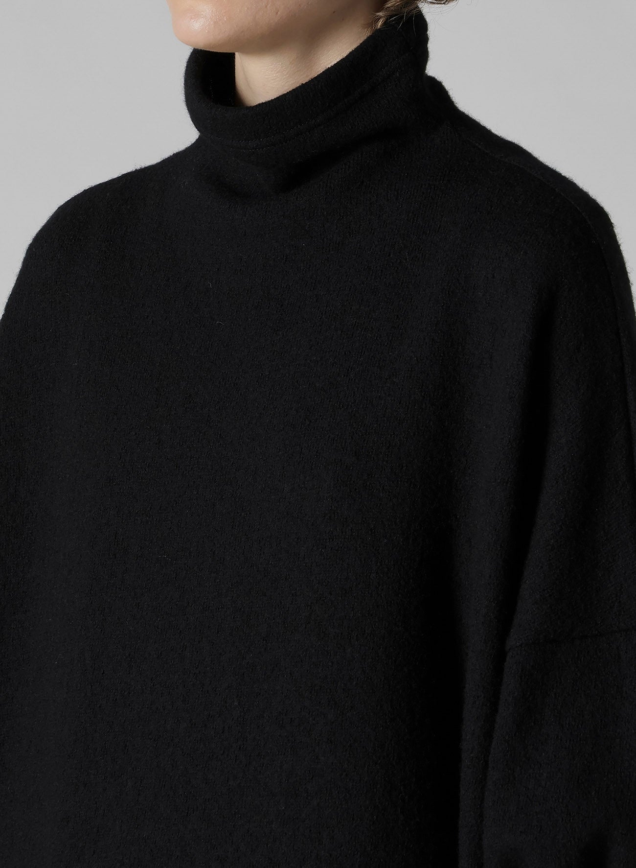 KNIT CONBINATION HIGH NECK DRESS