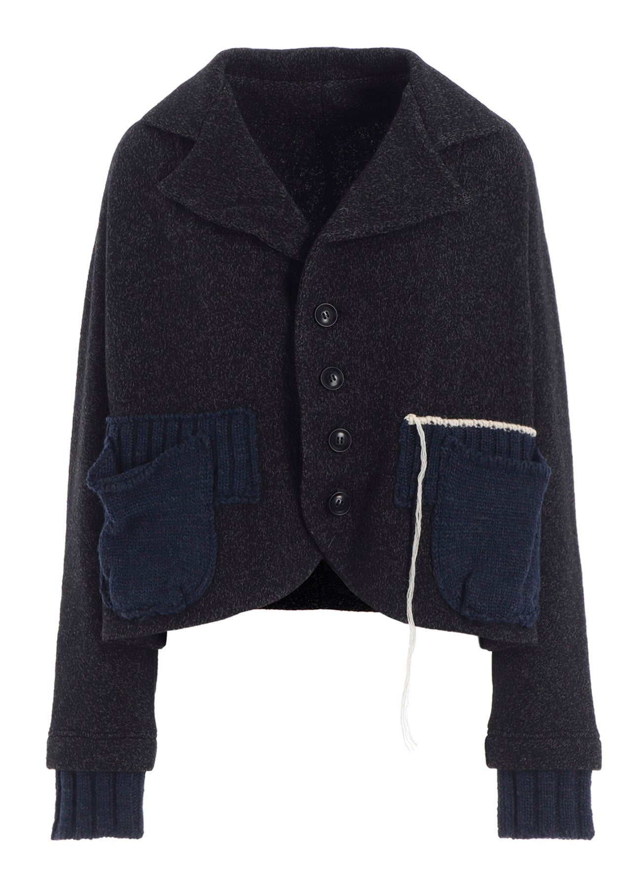 KNIT COMBINATION SHORT JACKET