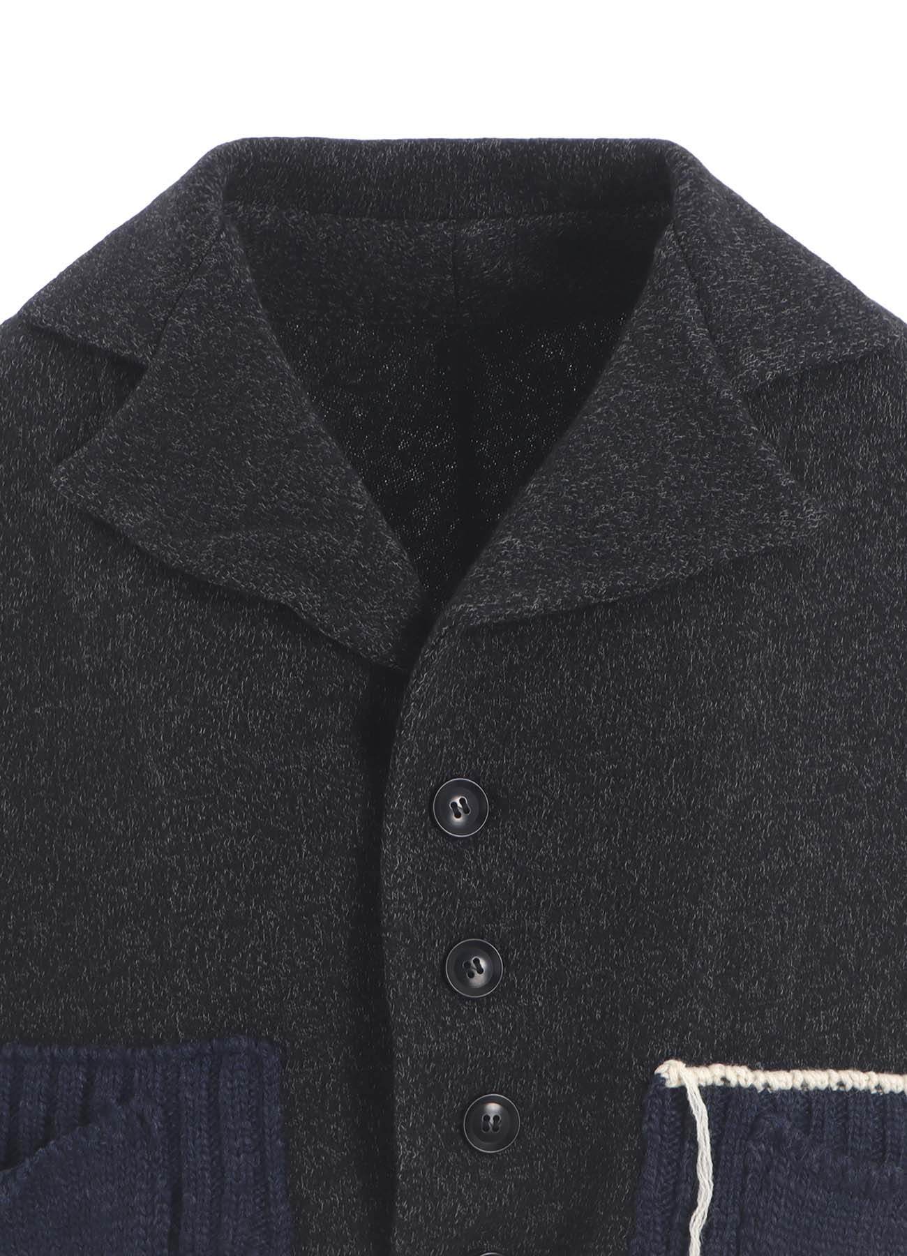 KNIT COMBINATION SHORT JACKET