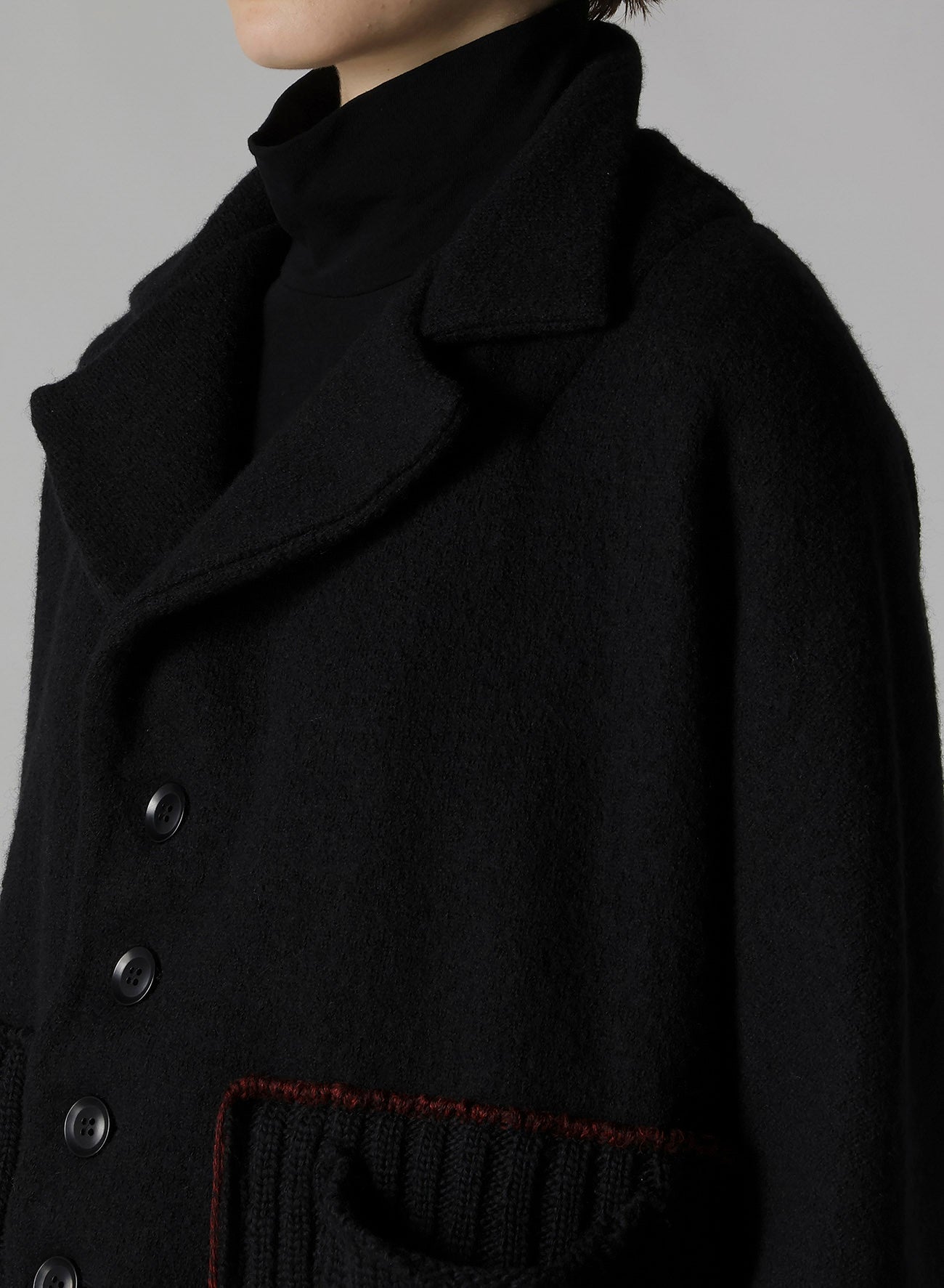 KNIT COMBINATION SHORT JACKET
