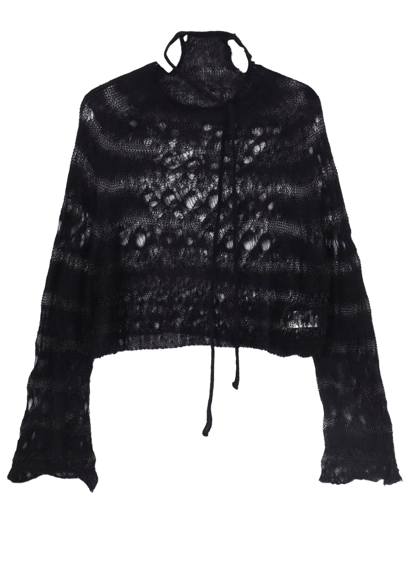 WOLE DESIGN MOHAIR KNITED SHORT PULLOVER