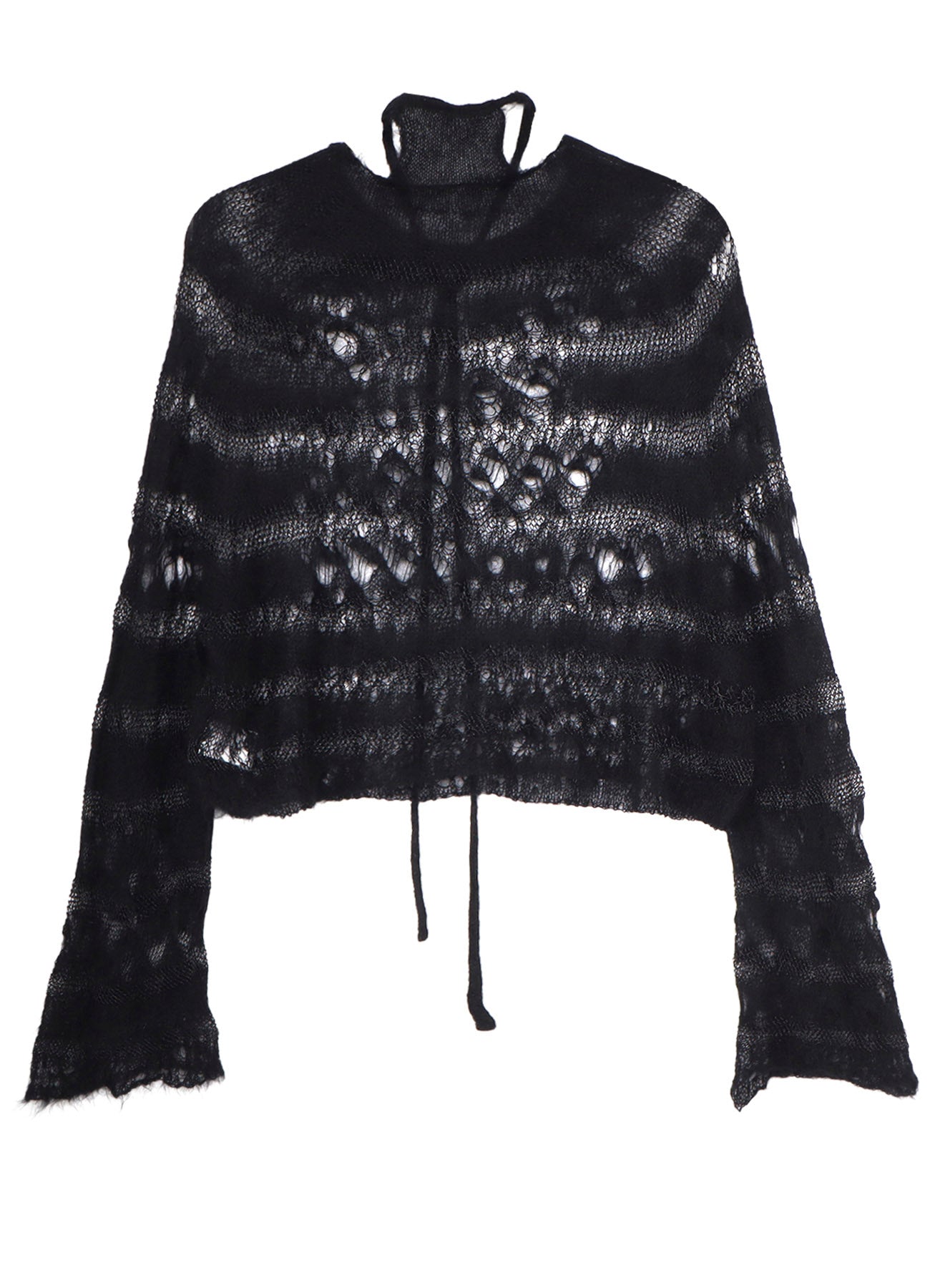 WOLE DESIGN MOHAIR KNITED SHORT PULLOVER