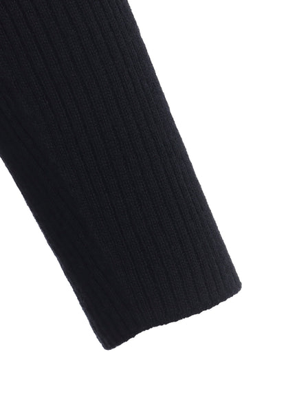 DOUBLE COLLAR ASSYMETRIC CARDIGAN