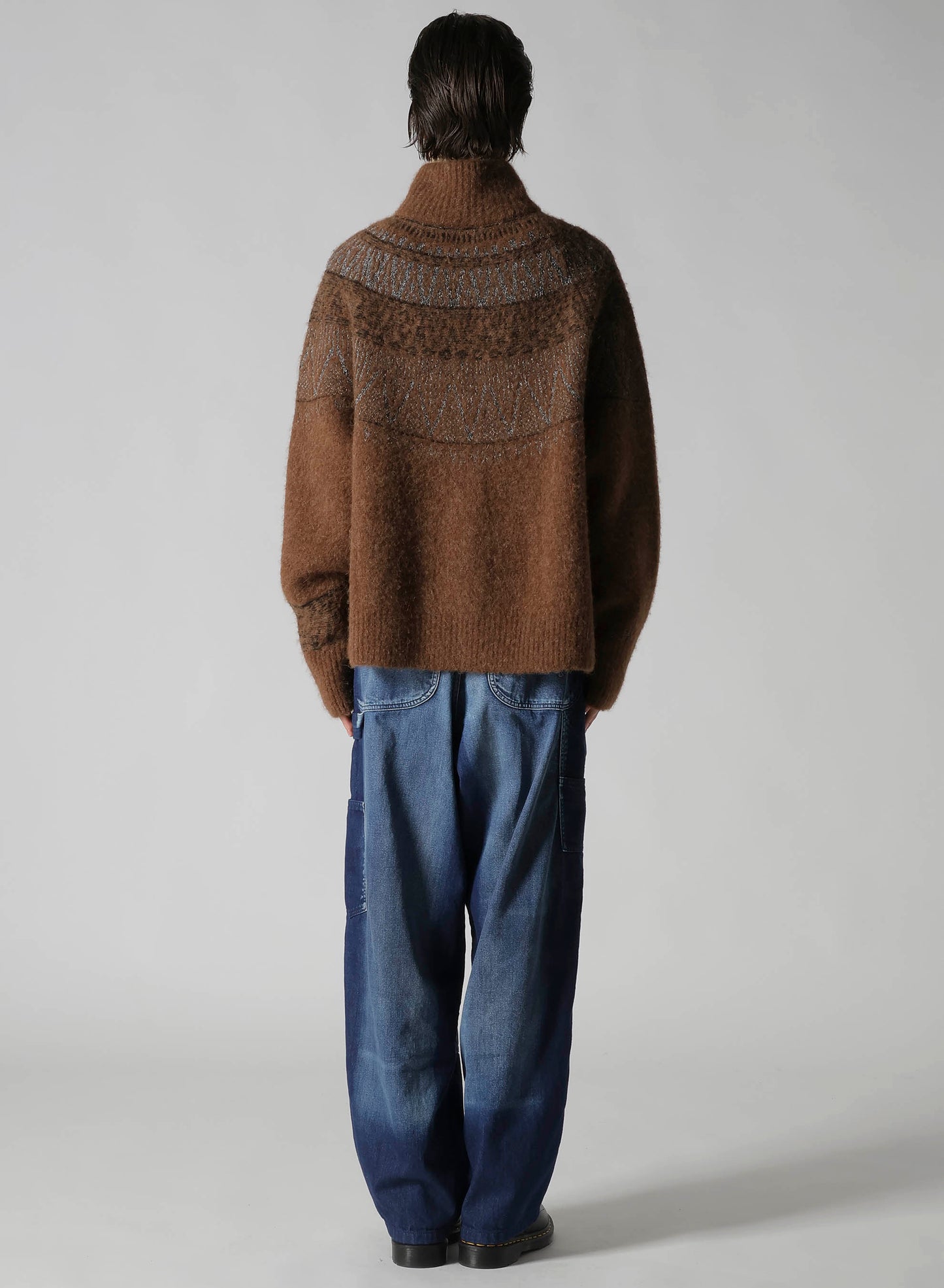 NORDIC DESIGN HIGH NECK KNIT CARDIGAN