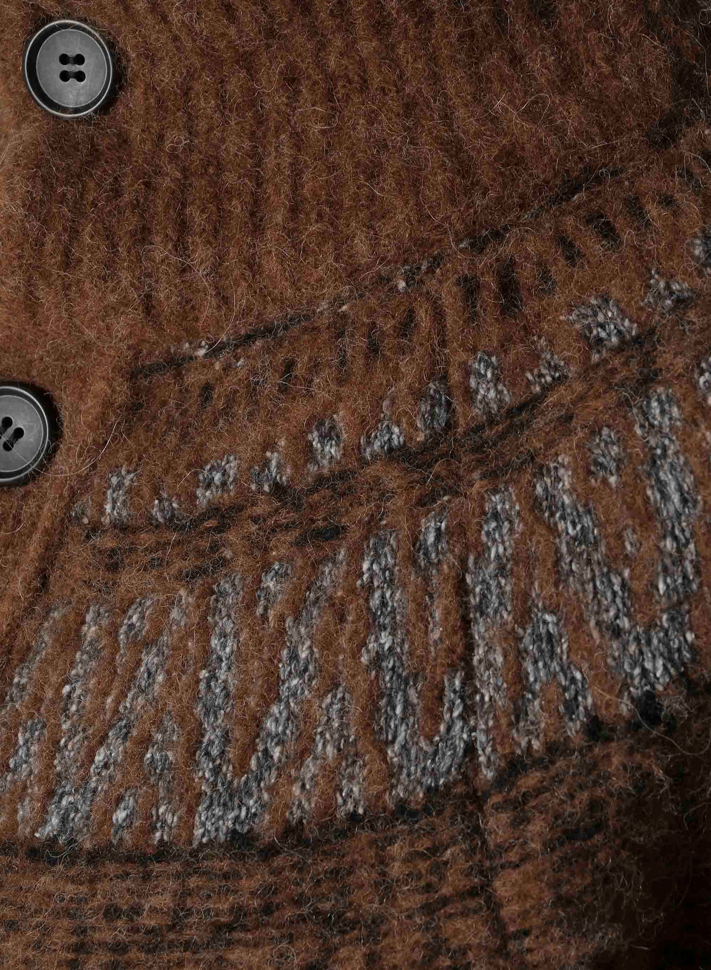 NORDIC DESIGN HIGH NECK KNIT CARDIGAN