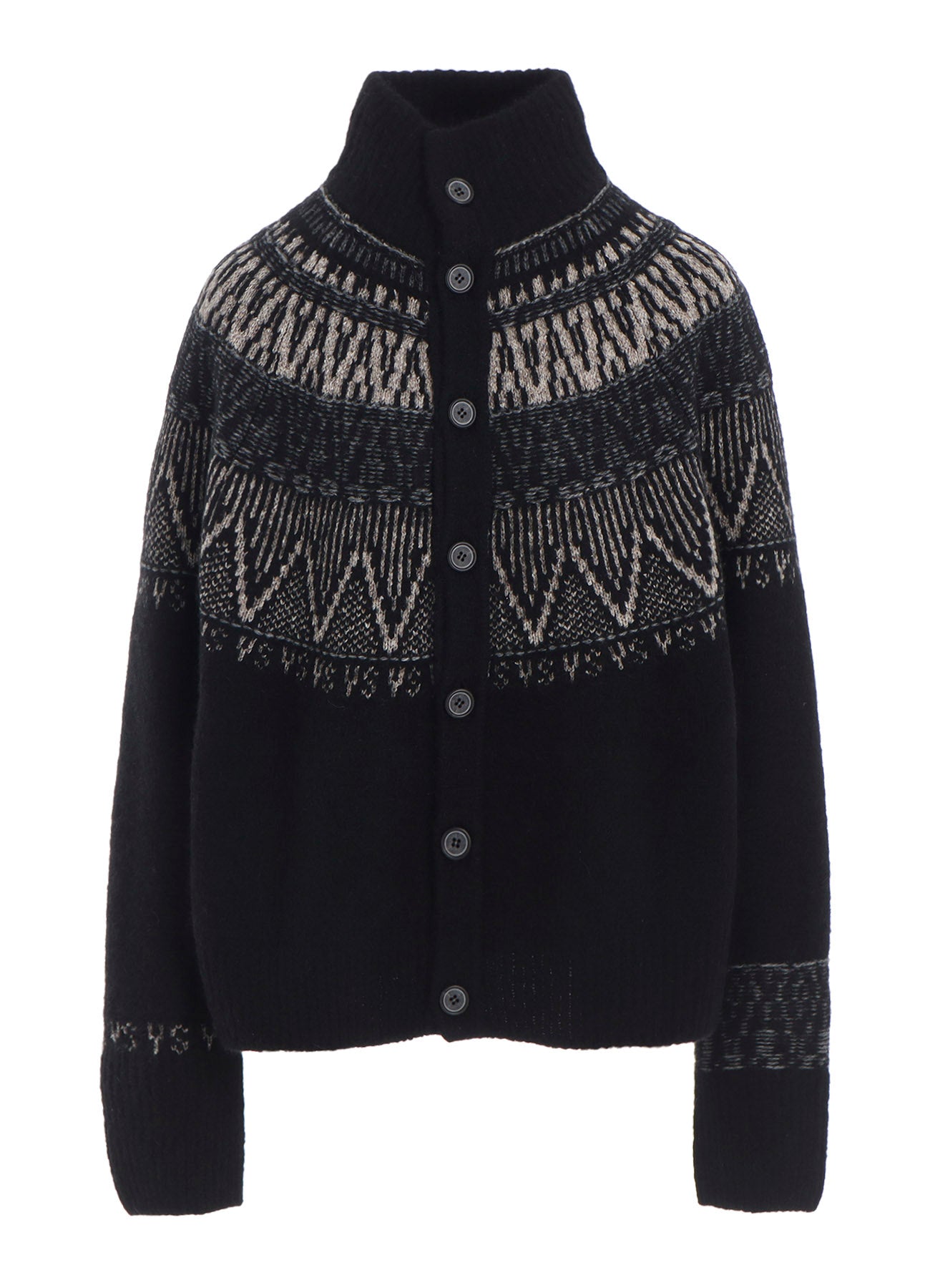 NORDIC DESIGN HIGH NECK KNIT CARDIGAN