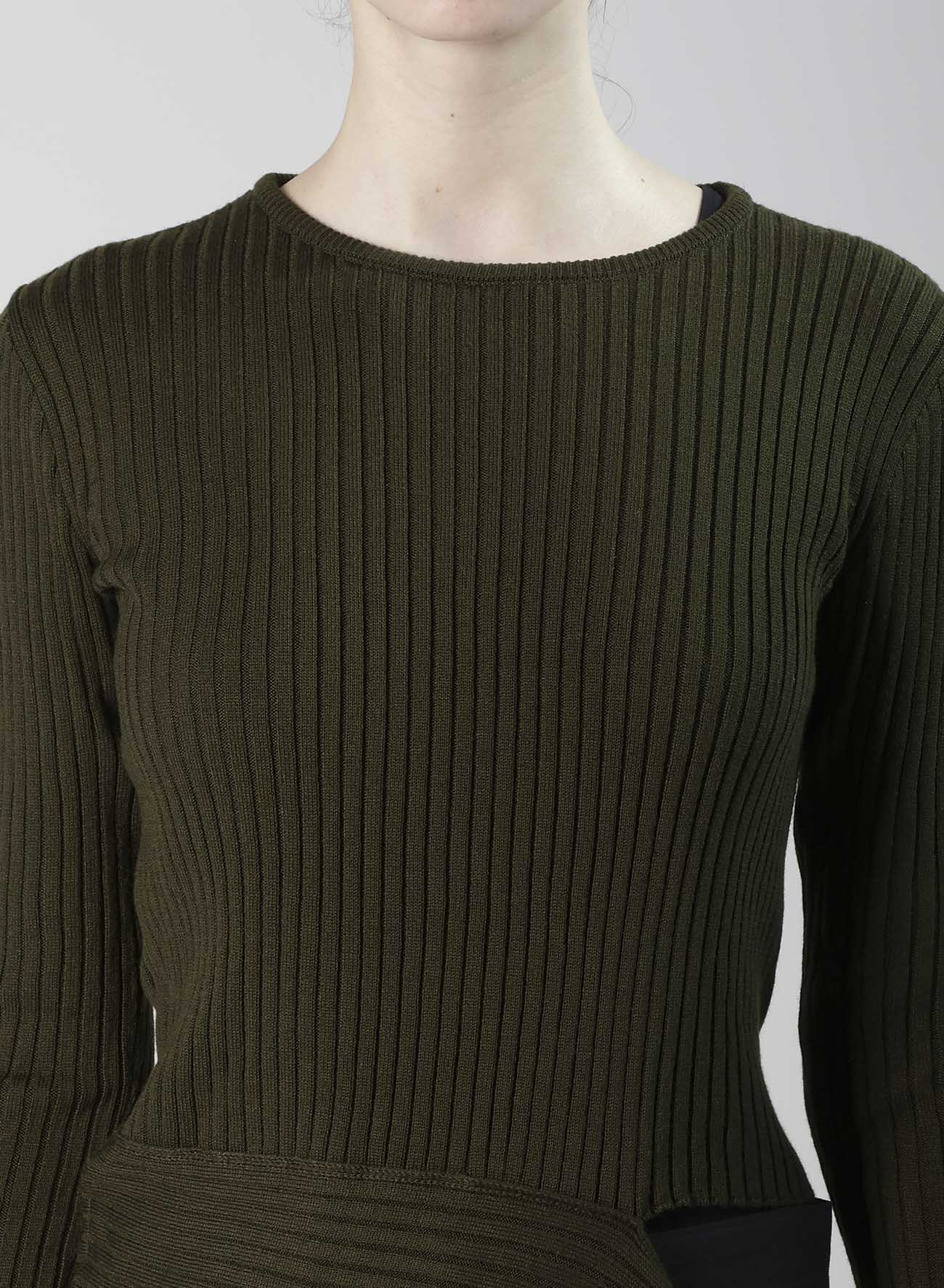 WOOL BREND PANEL KNIT