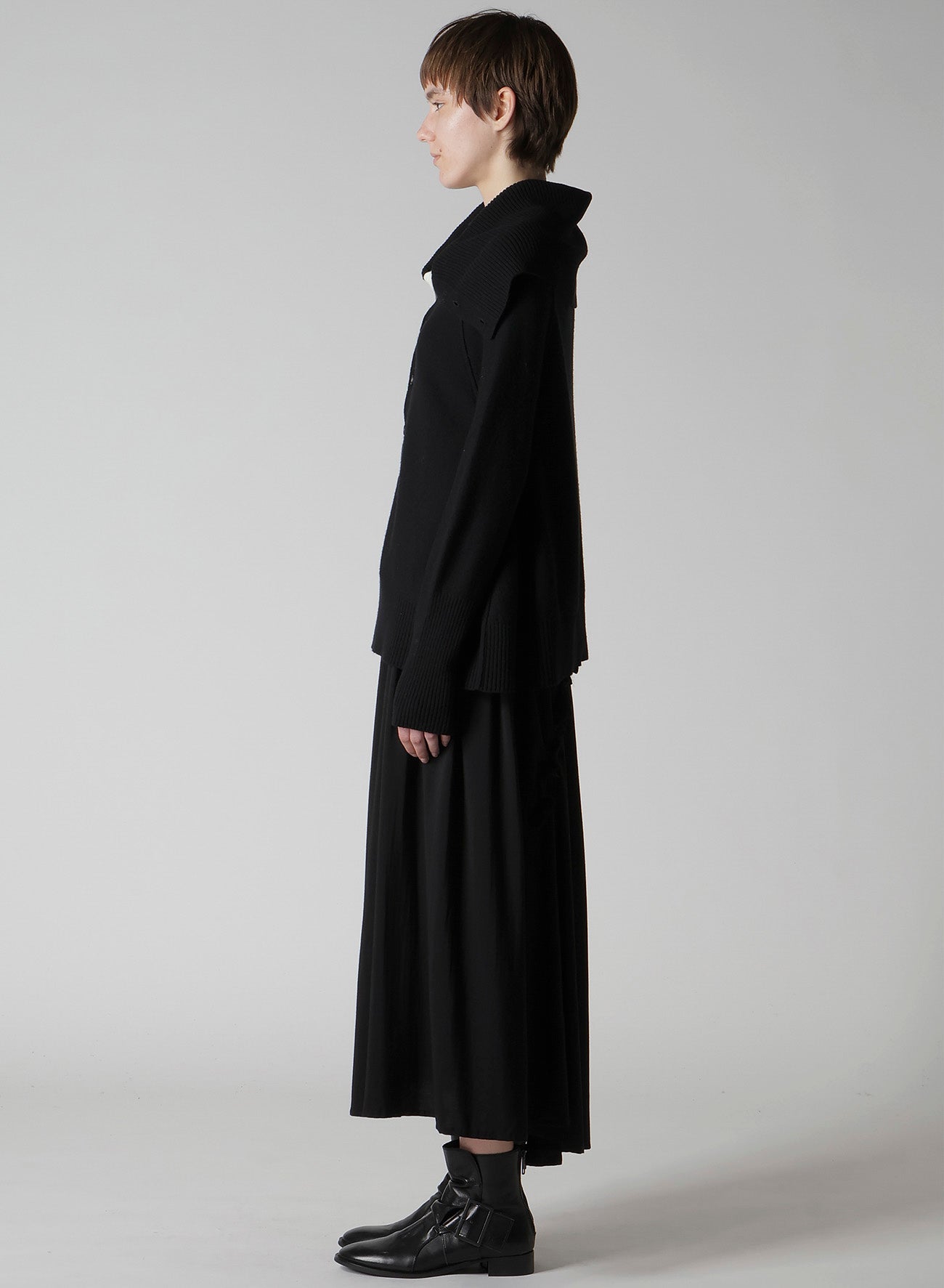 WOOL BREND DRAPED CARDIGAN