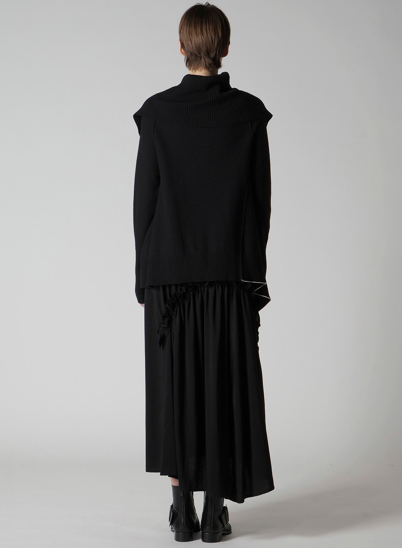 WOOL BREND DRAPED CARDIGAN