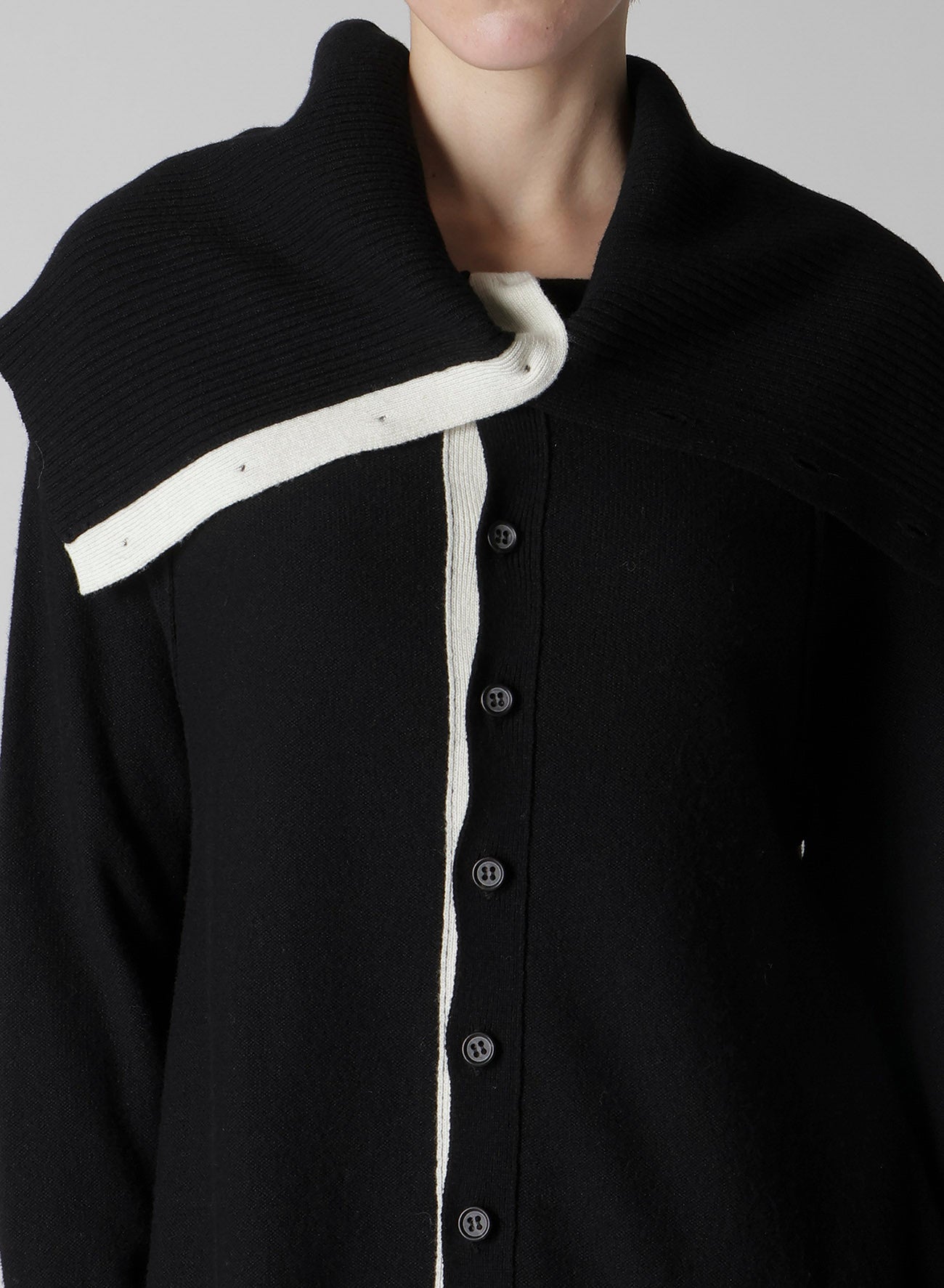 WOOL BREND DRAPED CARDIGAN