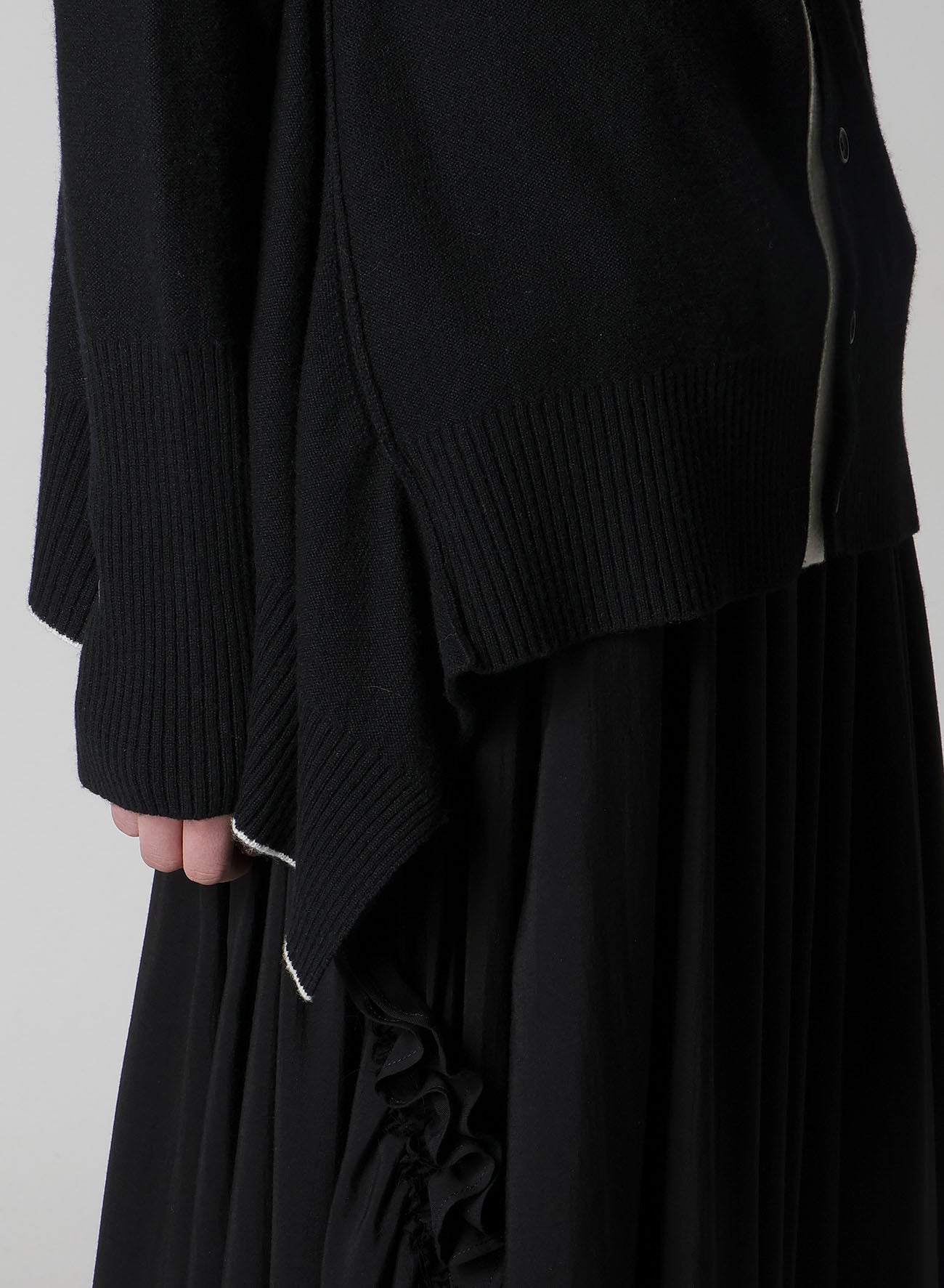 WOOL BREND DRAPED CARDIGAN