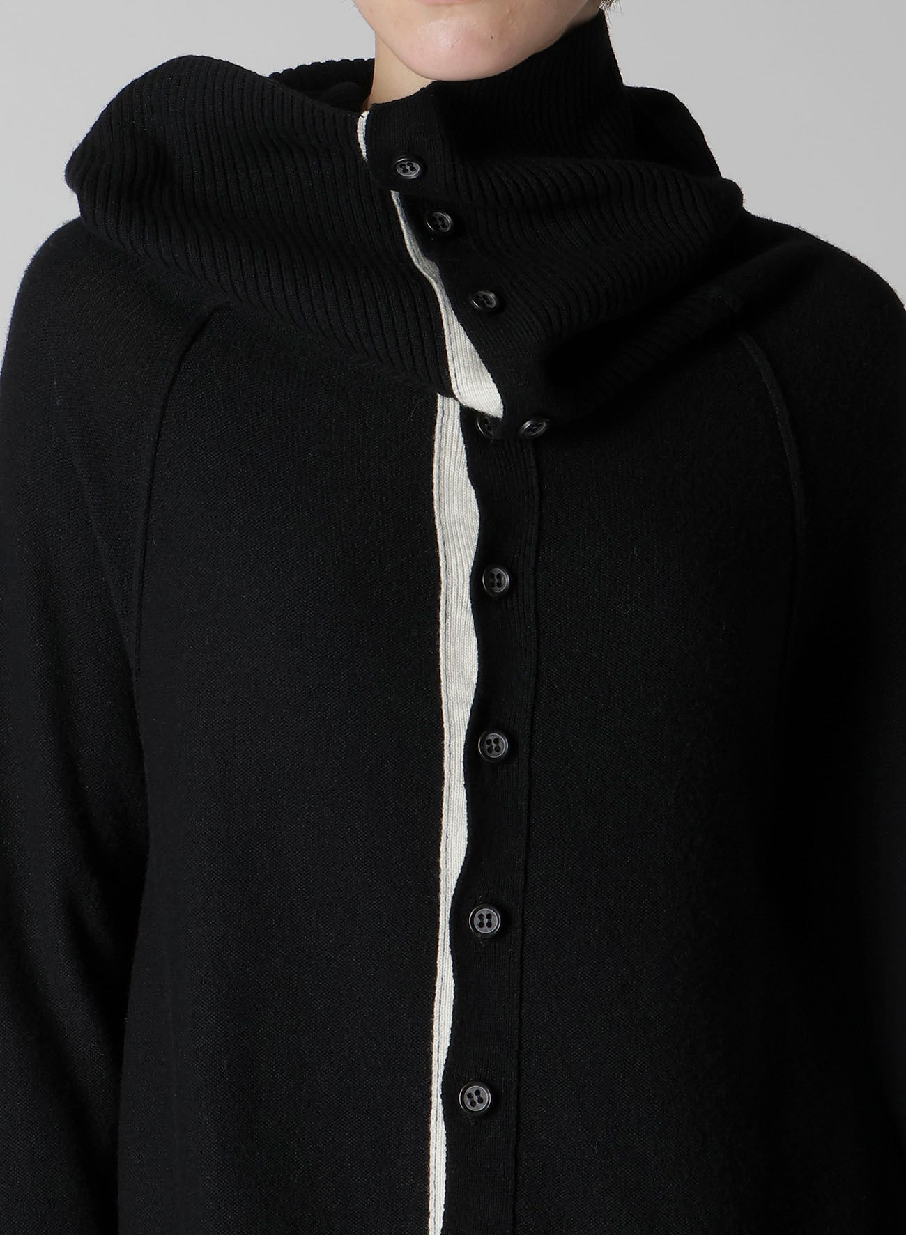 WOOL BREND DRAPED CARDIGAN
