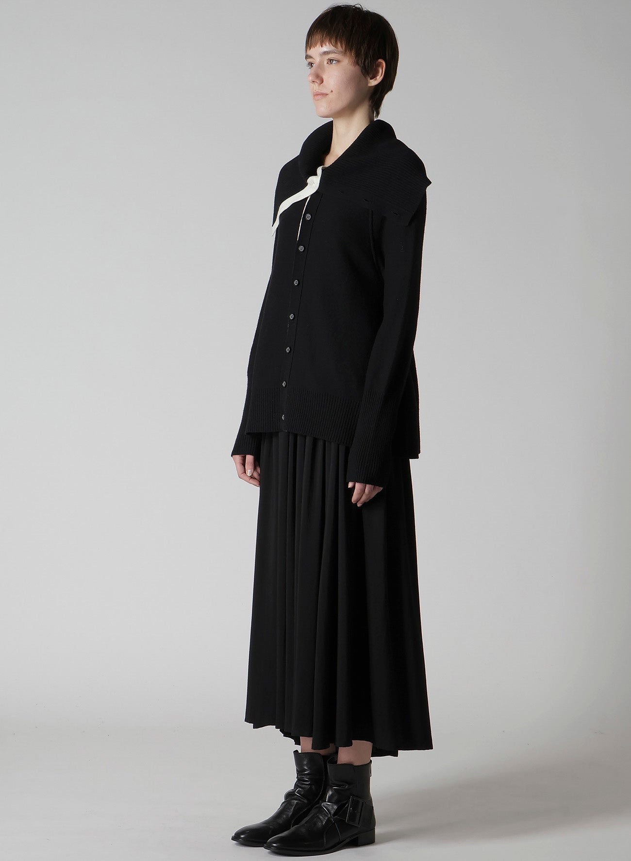 WOOL BREND DRAPED CARDIGAN