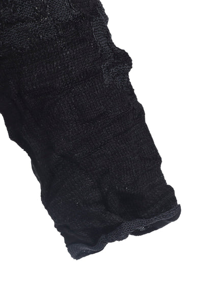 BIG FLOWER WRINKLED KNIT PULLOVER