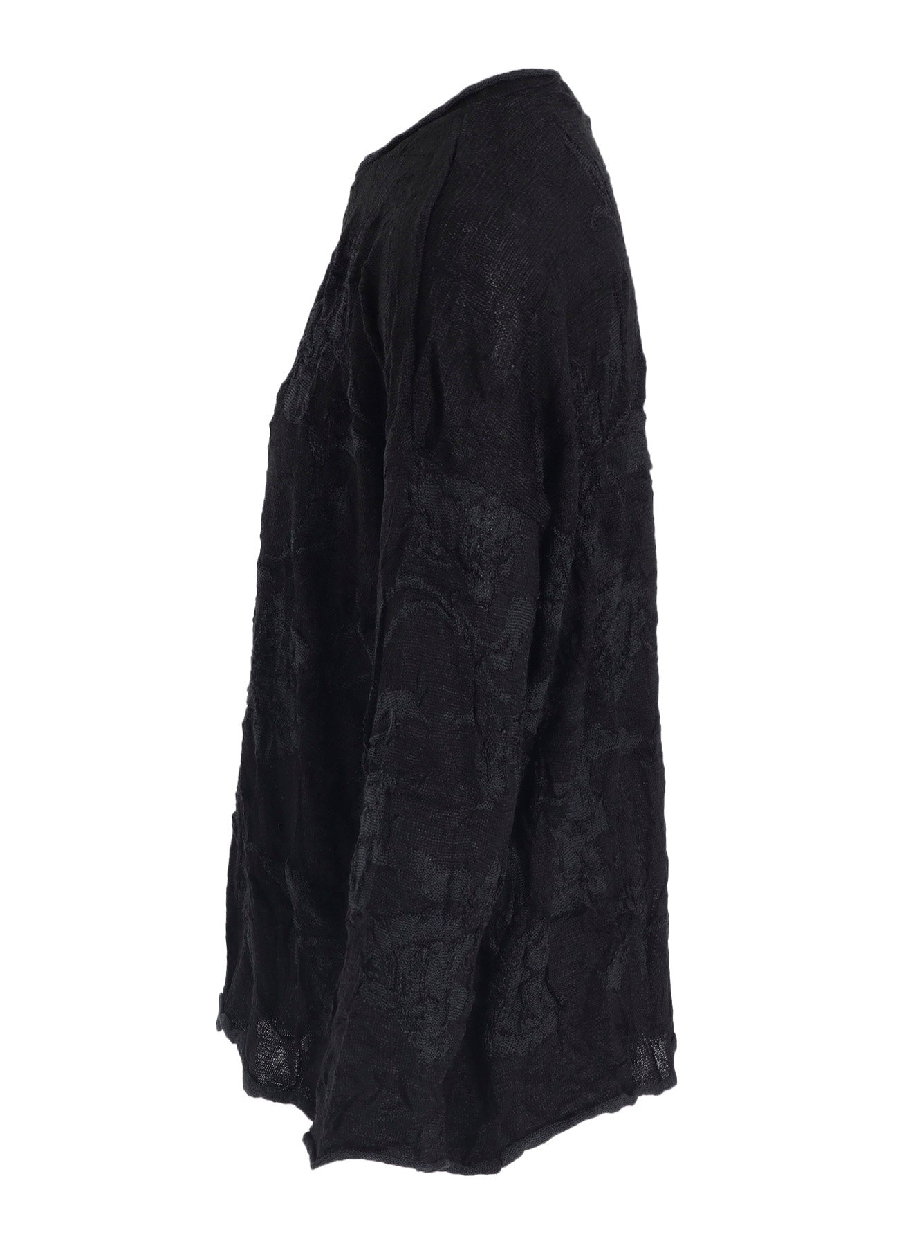 BIG FLOWER WRINKLED BIG KNIT PULLOVER