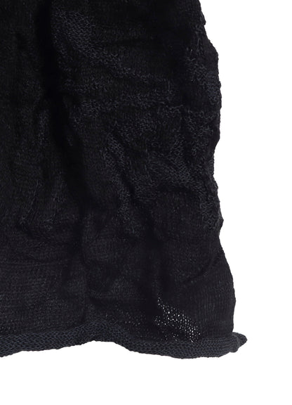 BIG FLOWER WRINKLED BIG KNIT PULLOVER