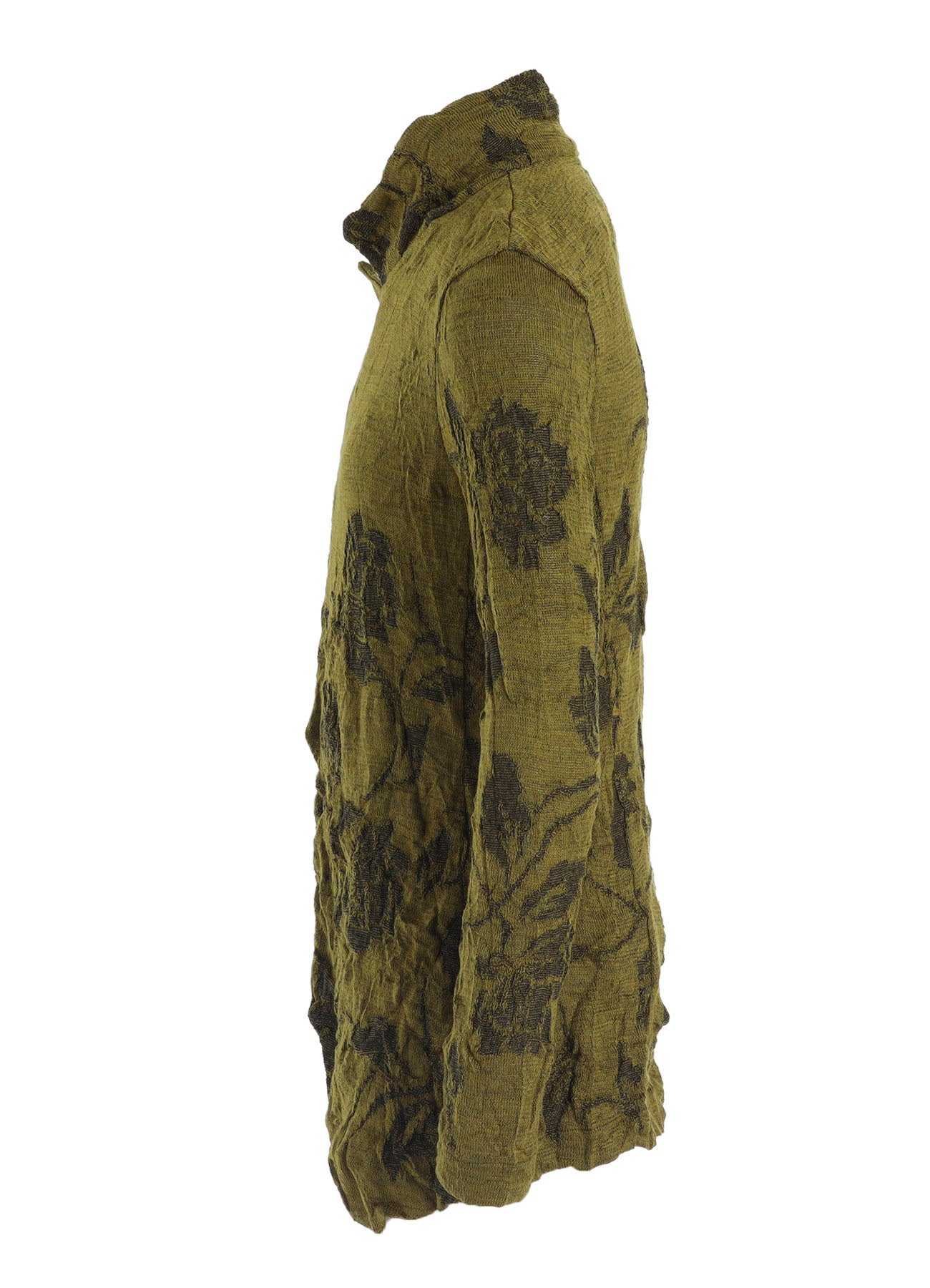 BIG FLOWER WRINKLED KNIT JACKET