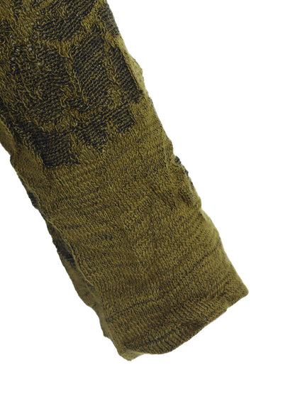 BIG FLOWER WRINKLED KNIT JACKET