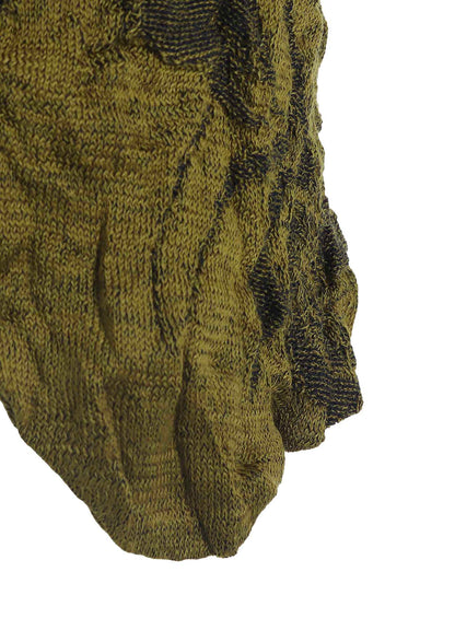 BIG FLOWER WRINKLED KNIT JACKET