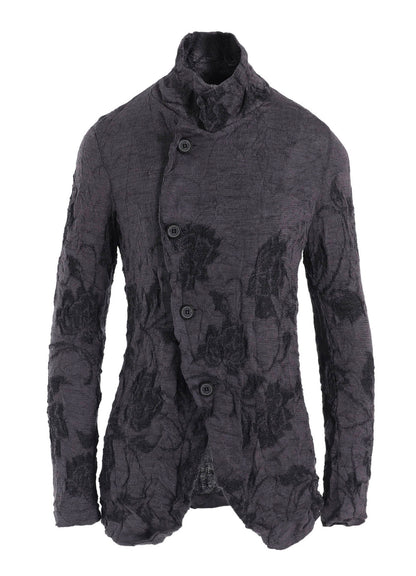 BIG FLOWER WRINKLED KNIT JACKET