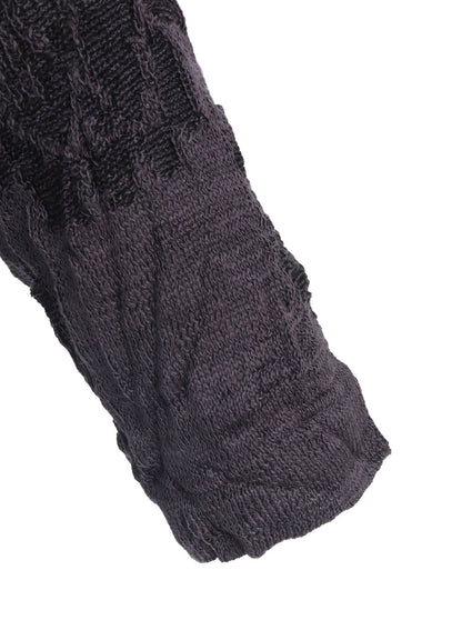 BIG FLOWER WRINKLED KNIT JACKET