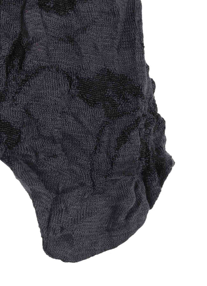 BIG FLOWER WRINKLED KNIT JACKET